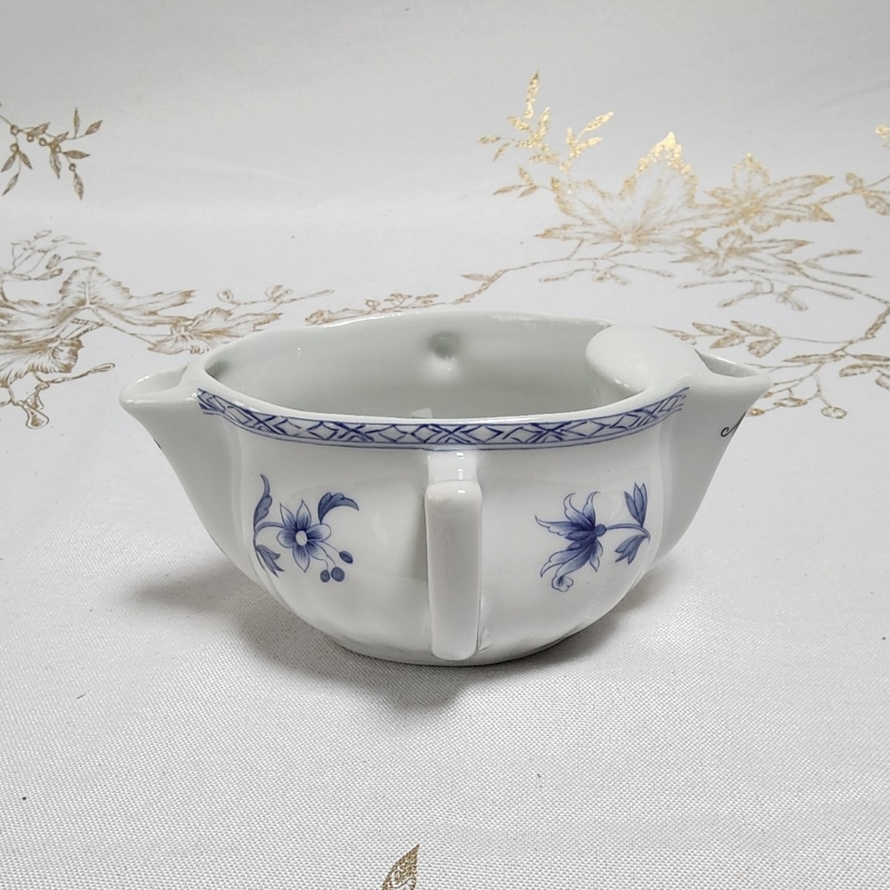 Porcelaine De Paris Vintage Double Spouted Creamer/Gravy Boat - Cobalt Blue